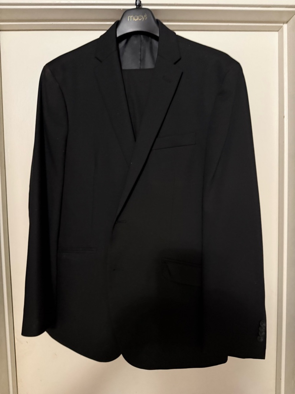 Kenneth Cole Men's Black Single-Breasted Suit Jacket
